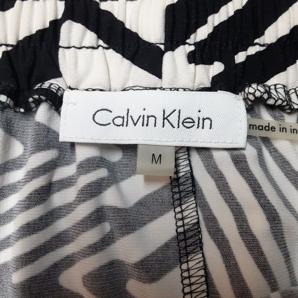 New Calvin Klein Maxi Skirt Black and White Peak Size Medium Casual - Picture 12 of 14
